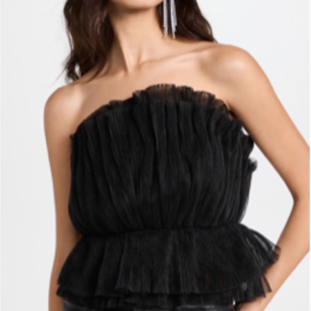 Endless Rose Black Ruffled Top